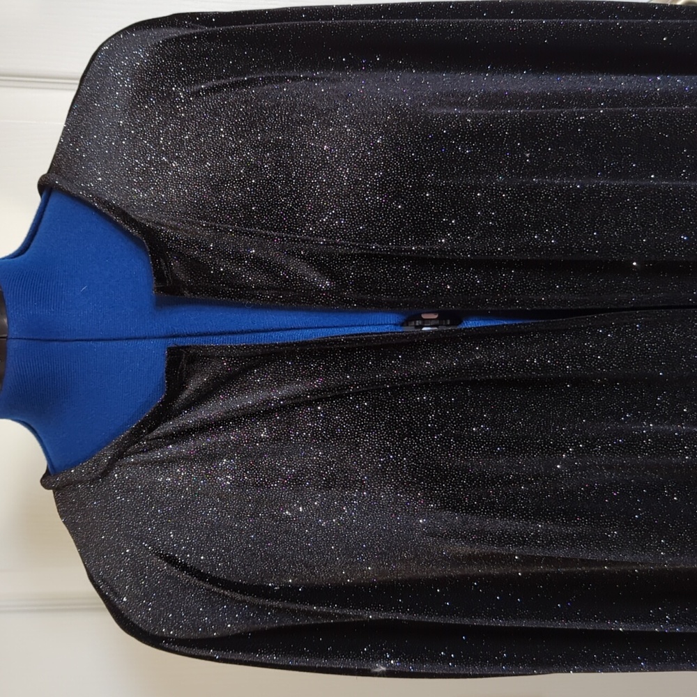 Black Sparkle Cape/Cloak Rabbit Collar Renaissance - Picture 5 of 8